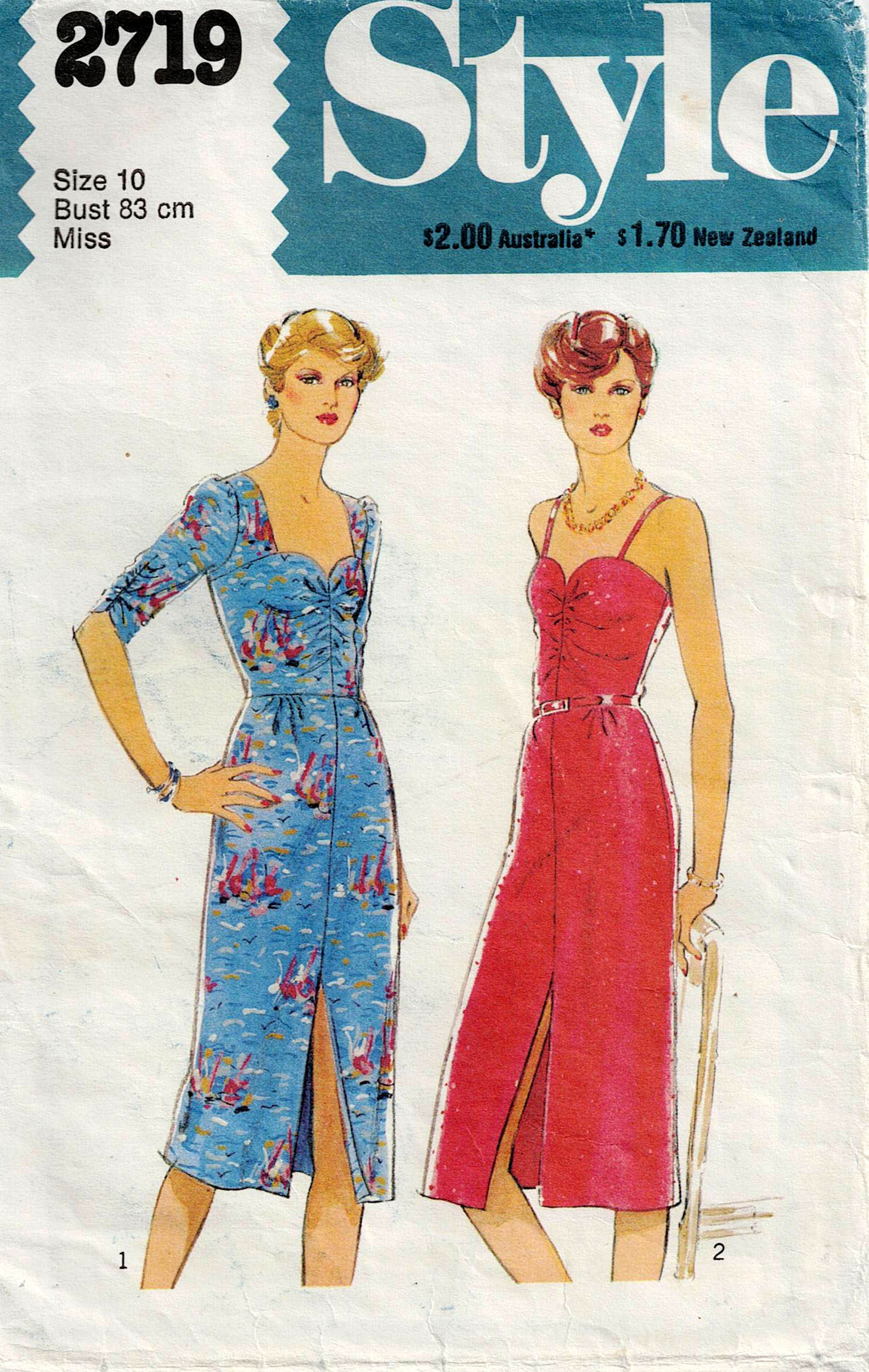 Style 2719 Womens Ruched Sweetheart Evening Dress 1970s Vintage