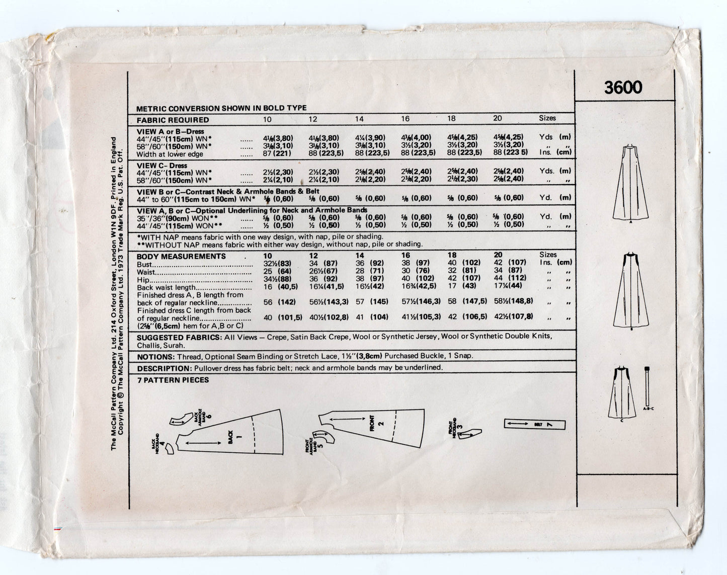 Style 4697 Womens Slim Skirts 1980s Vintage Sewing Pattern Size 14 Waist 28 inches