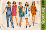 Simplicity 8855 Womens Maternity Dress Tunic Shorts & Pants 1970s Vintage Sewing Pattern Size 12 Bust 34 Inches