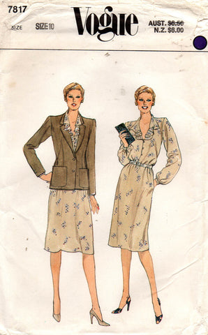 vogue 7817 80s dress and jacket