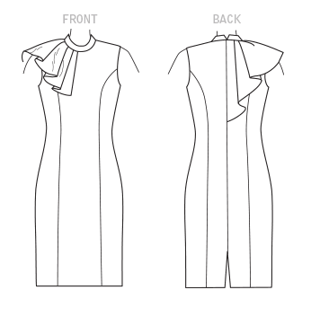 Vogue American Designer 1513 BADGLEY MISCHKA Womens Shoulder Draped Evening Dress Out Of Print Sewing Pattern Size 6 - 14 UNCUT Factory Folded