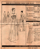 Vogue Special Design 4832 Womens Draped Cocktail Gown & Bolero Wedding Formal Dress 1940s Vintage Sewing Pattern Size 14 Bust 32 inches