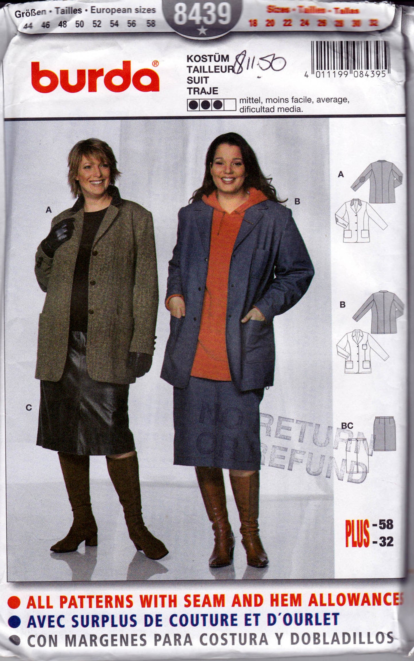 Burda 8439 dress and coat