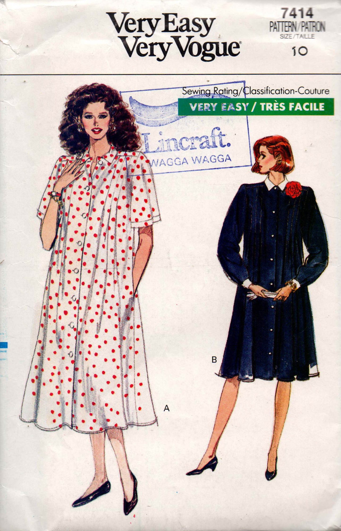 Vogue 7414 maternity dress
