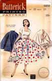 Butterick 6858 Womens Classic Circle Skirt & Ruffled Full Petticoat 1950s Vintage Sewing Pattern Waist 24 Inches