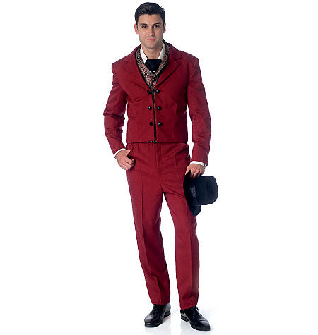 McCall's 7216 Mens Period Costume Formal Suit Vest Jacket Pants Out Of Print Sewing Pattern Sizes S - XXL UNCUT Factory Folded