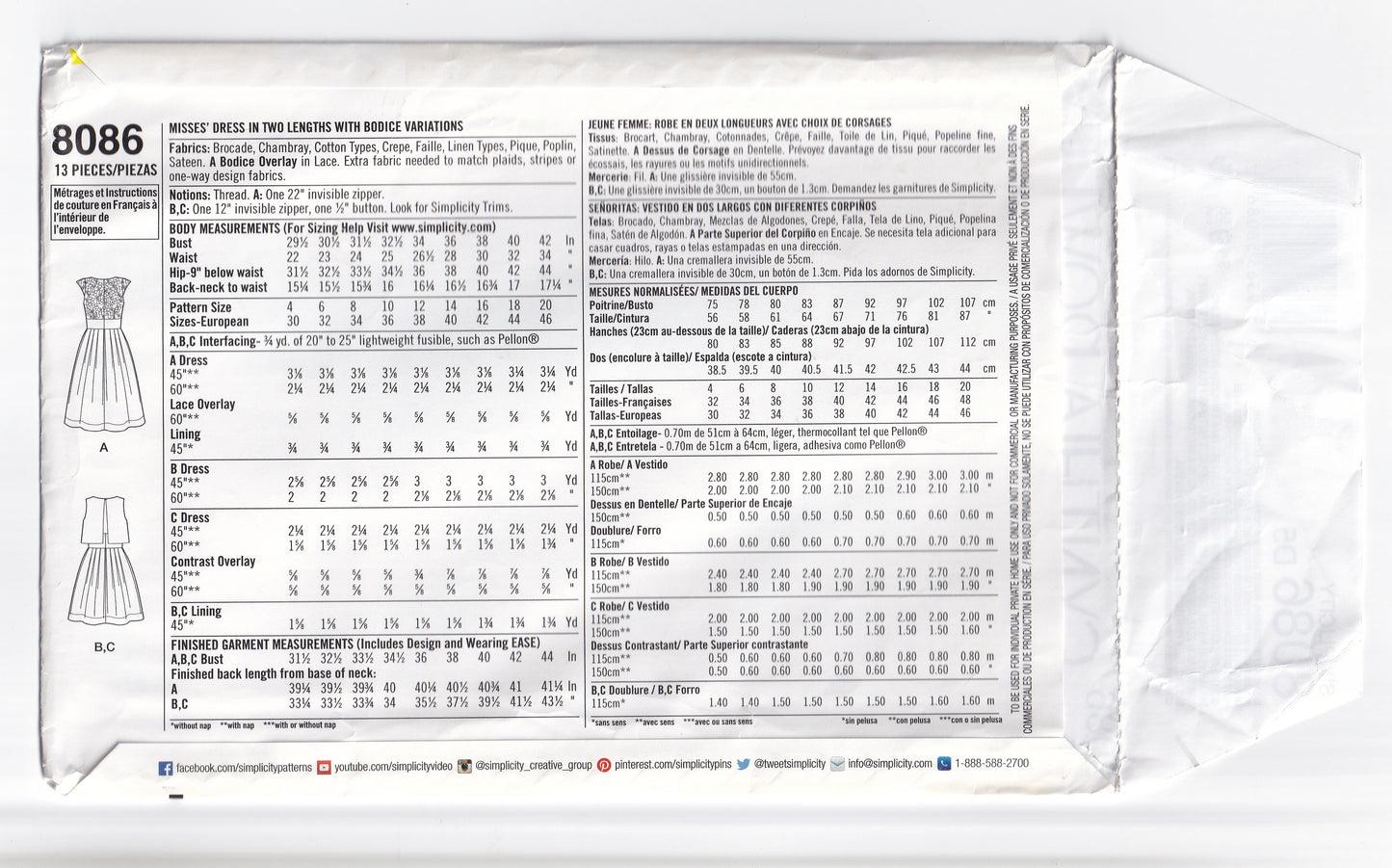 Simplicity 6062 CYNTHIA ROWLEY Womens Evening Dress & Lace Popover Out Of Print Sewing Pattern Sizes 4 - 12 UNCUT Factory Folded