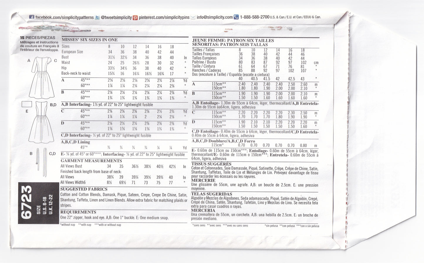 New Look 6723 Womens Princess Bodice Full Skirt Dress & Purse Out Of Print Sewing Pattern Size 8 - 18 UNCUT Factory Folded