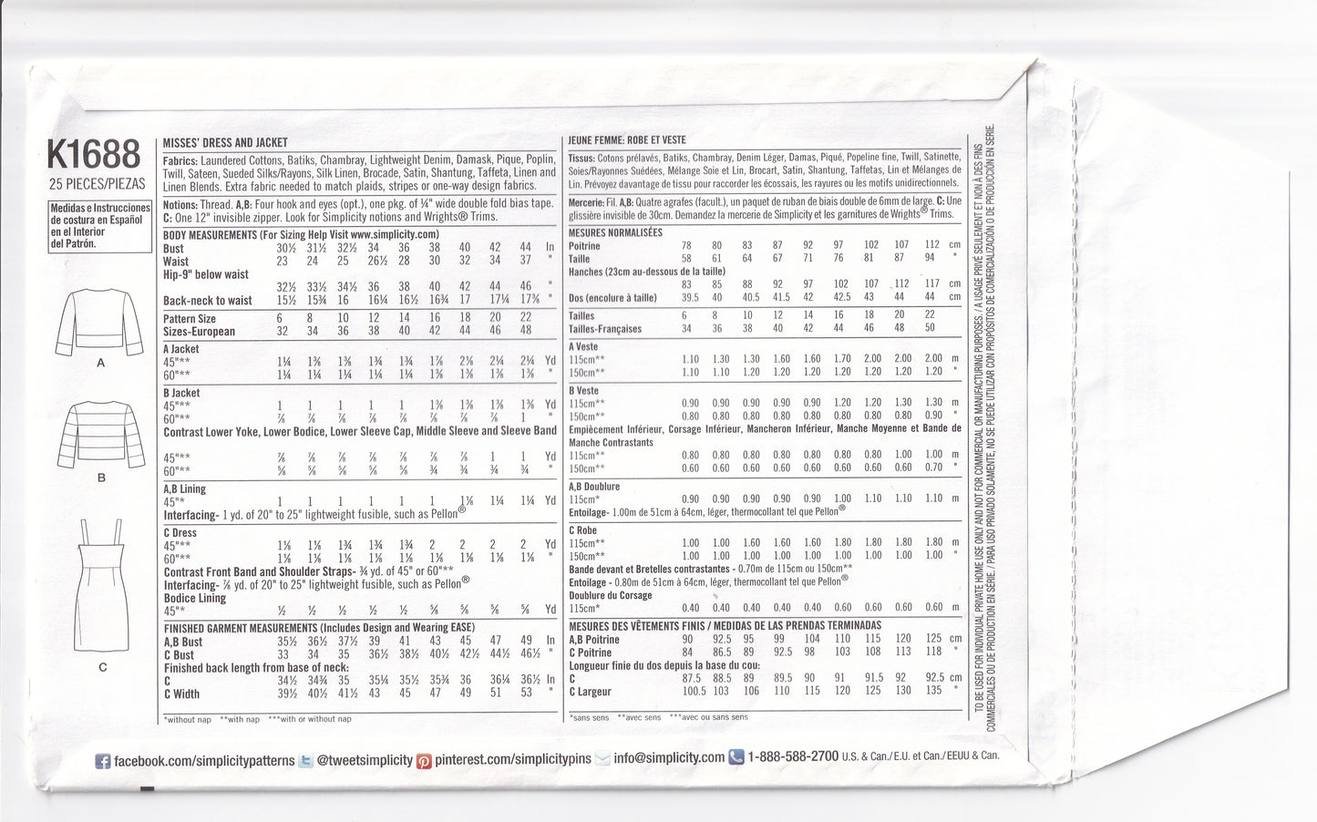 Simplicity 1688 CYNTHIA ROWLEY Womens Slim Sundress & Jacket Out Of Print Sewing Pattern Size 6 - 14 UNCUT Factory Folded