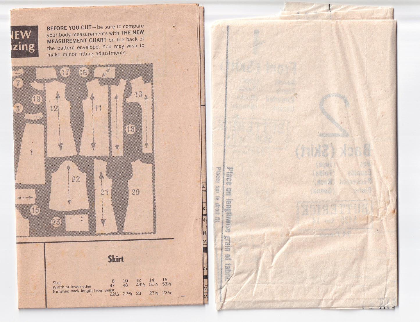 Butterick 5430 Womens Classic Safari Suit Ensemble 1960s Vintage Paper Sewing Pattern Size 14 Bust 36 Inches