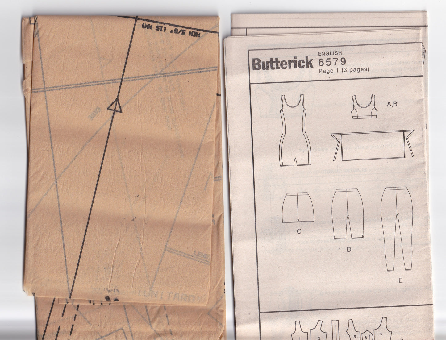 Butterick 6579 KATHY IRELAND Womens Stretch Active Wear Out Of Print Paper Sewing Pattern Size 12 - 16 UNCUT Factory Folded