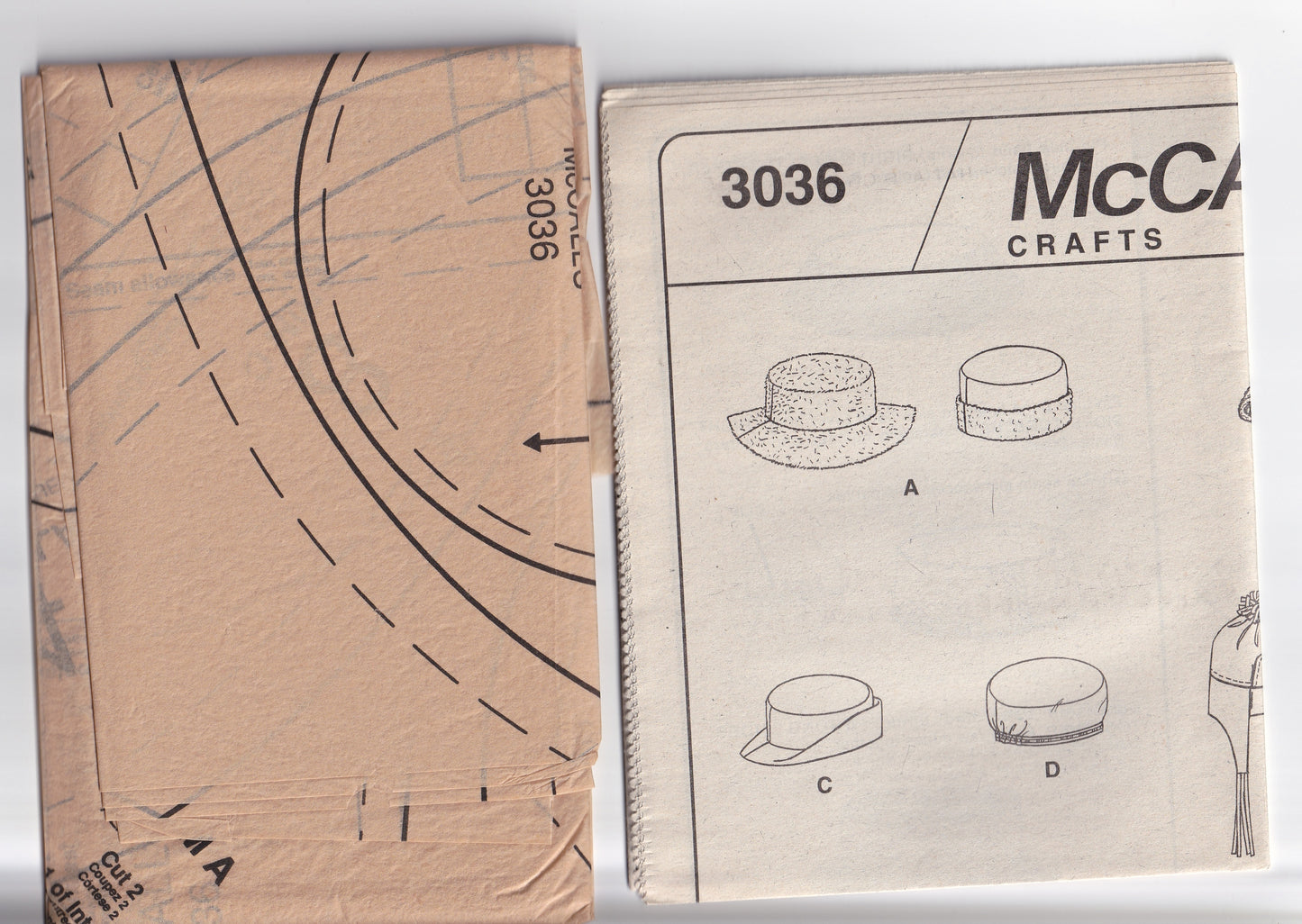 McCall's 3036 Womens Winter Fur Hats & Accessories Out Of Print Sewing Pattern UNCUT Factory Folded