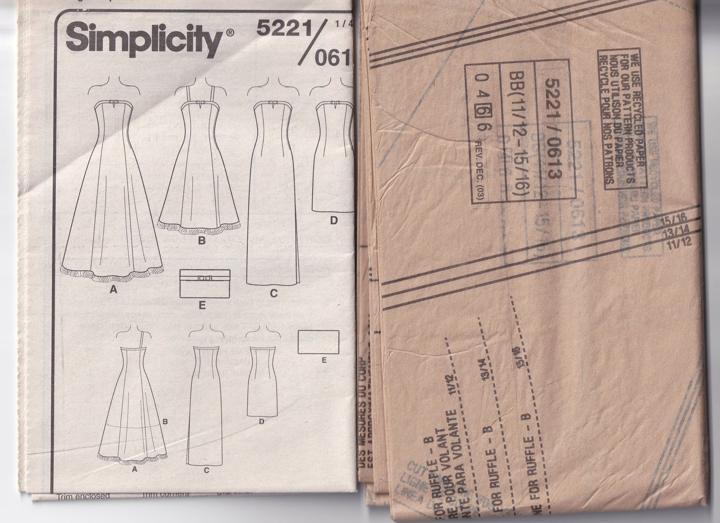 Simplicity 5221 JESSICA McCLINTOCK Junior / Teens Strapless Evening Formal Dresses & Purse Out Of Print Sewing Pattern Bust 33.5 - 36.5 Inches UNCUT Factory Folded