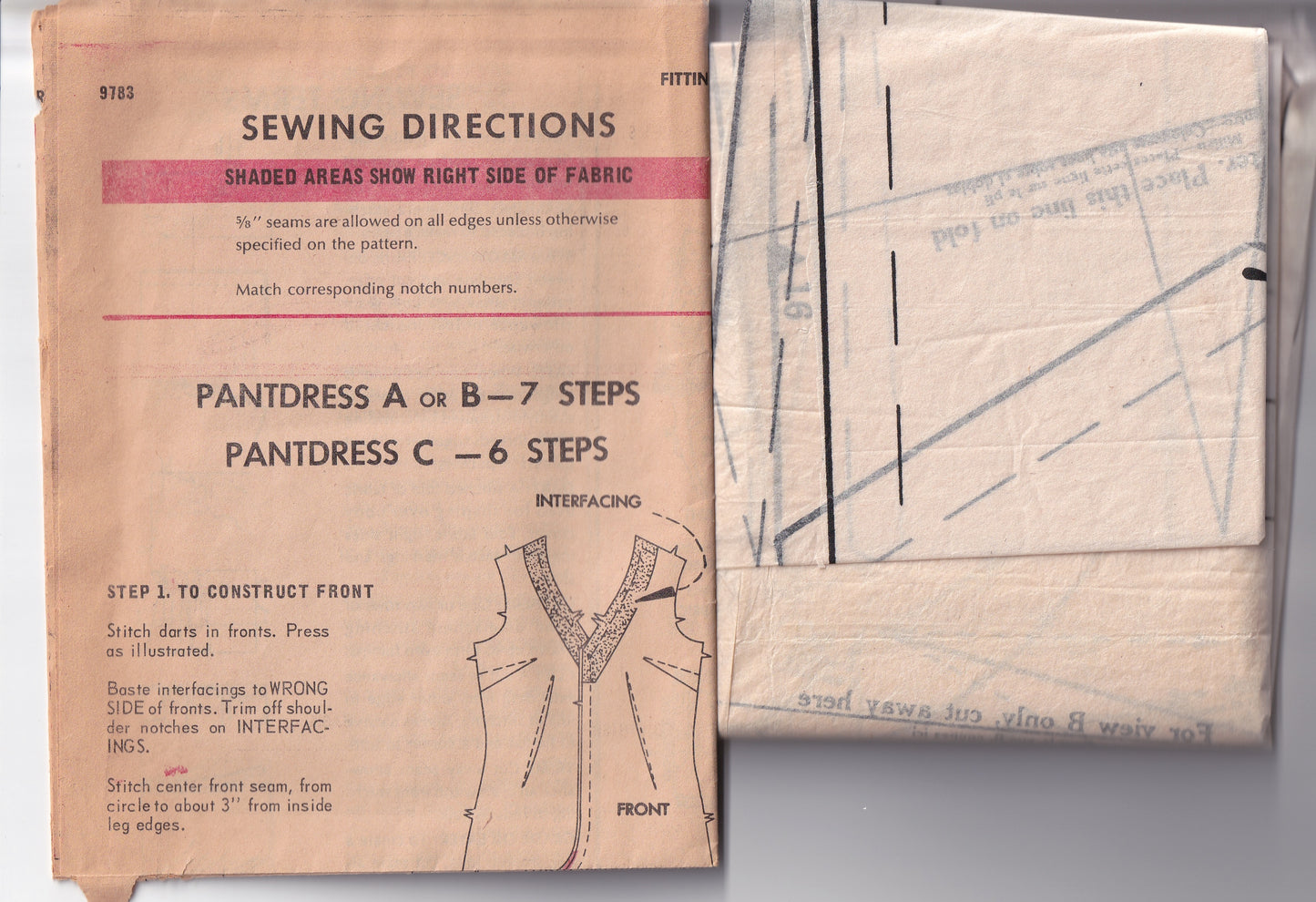 McCall's 9783 Womens Palazzo Jumpsuit & Rompers 1960s Vintage Sewing Pattern Size 10 Bust 32.5 Inches