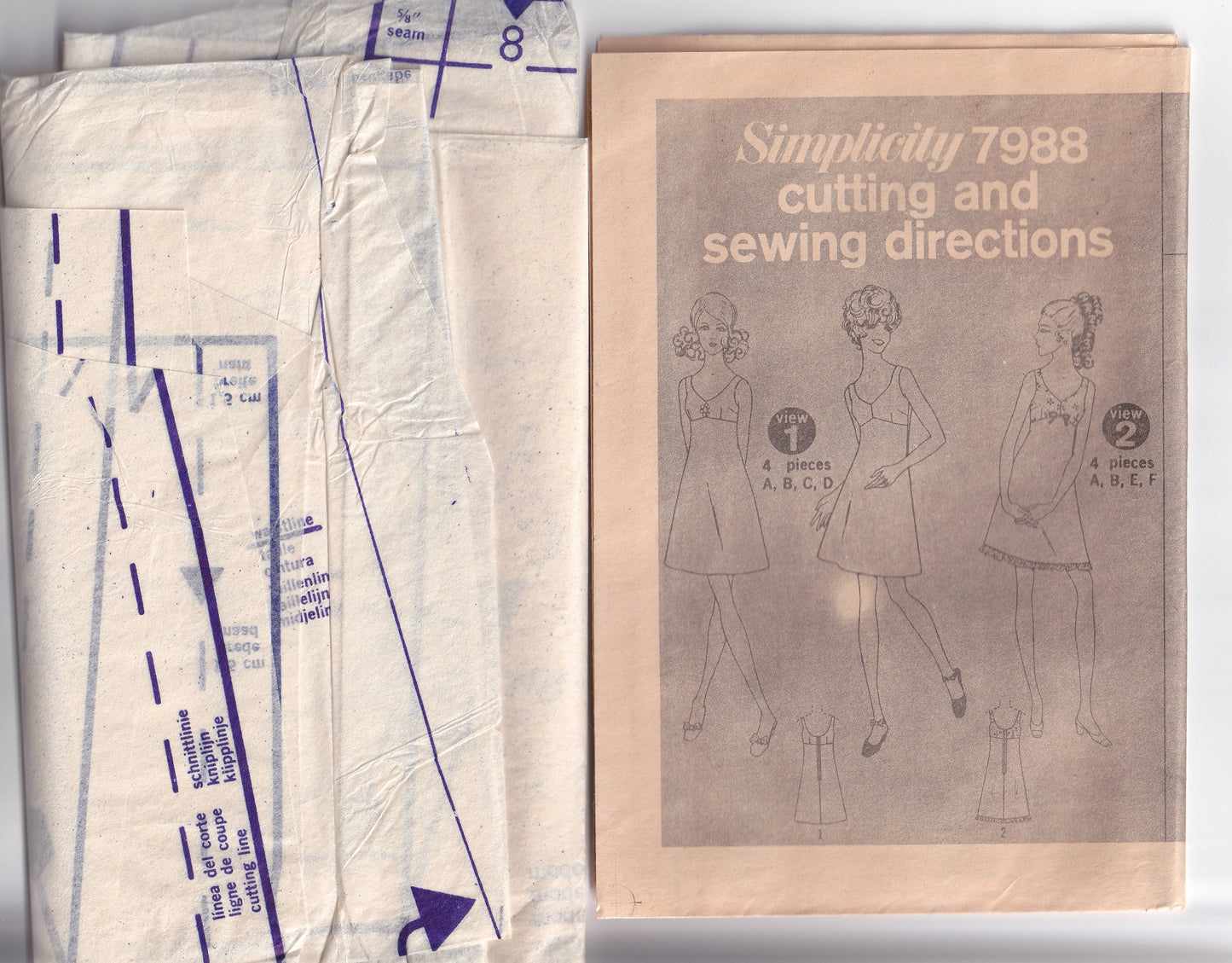 Simplicity 7988 Womens Evening High Waisted Bra Dress 1960s Vintage Paper Sewing Pattern Size 16 Bust 38 Inches