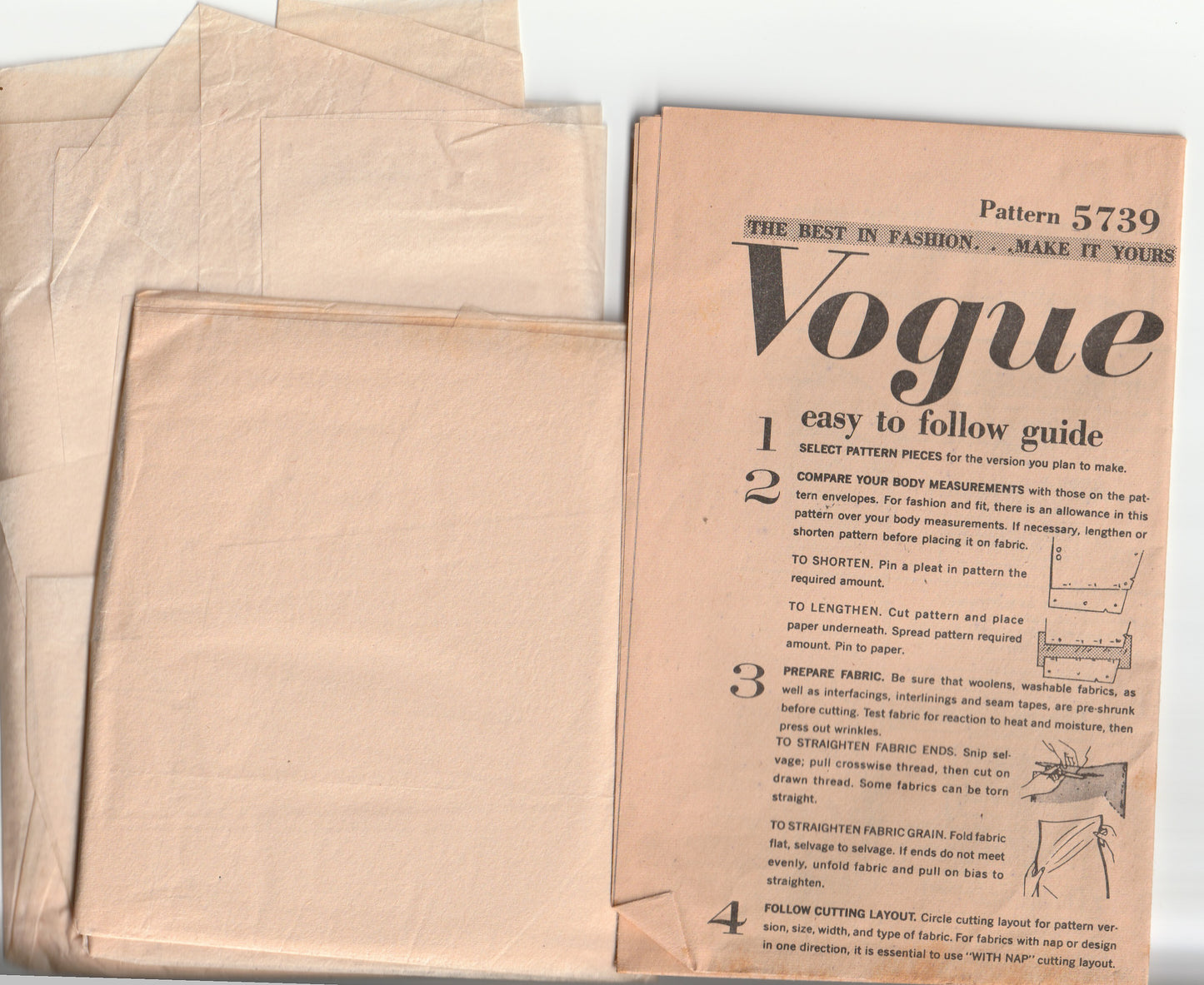 Vogue 5739 Girls Winter Coat & Scarf 1960s Vintage Paper Sewing Pattern Size 10 UNUSED Factory Folded