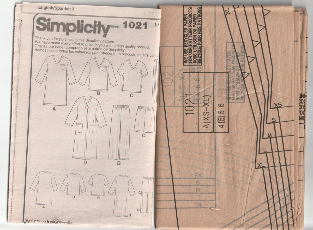 Pattern Paper For Men Simplicity 1021 Mens Classic Pyjamas Paper Sewing Pattern Size XS - XL ...