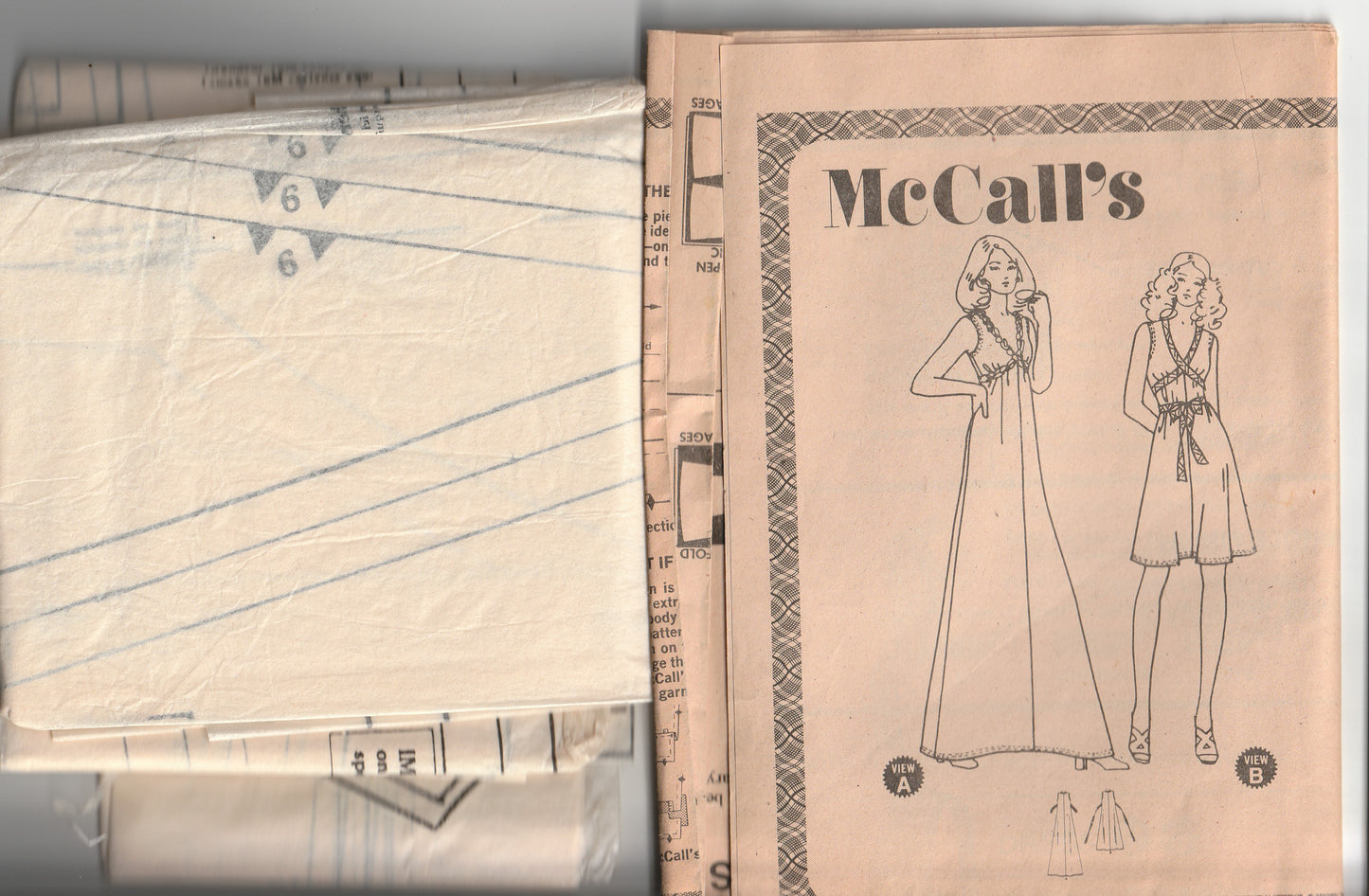McCall's 3476 Womens EASY Stretch Knit Tent Dress with Trim & Ties 1970s Vintage Paper Sewing Pattern Sizes 6 - 16