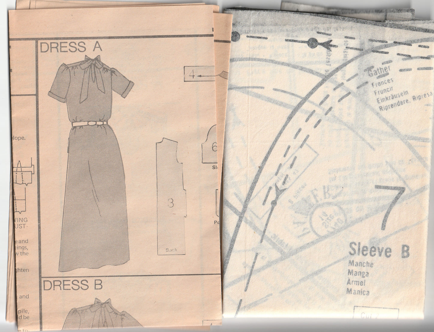 Very Easy Vogue 7740 Womens Slim Pullover Dress with Necktie & Pockets 1980s Vintage Paper Sewing Pattern Size 14 Bust 36 Inches