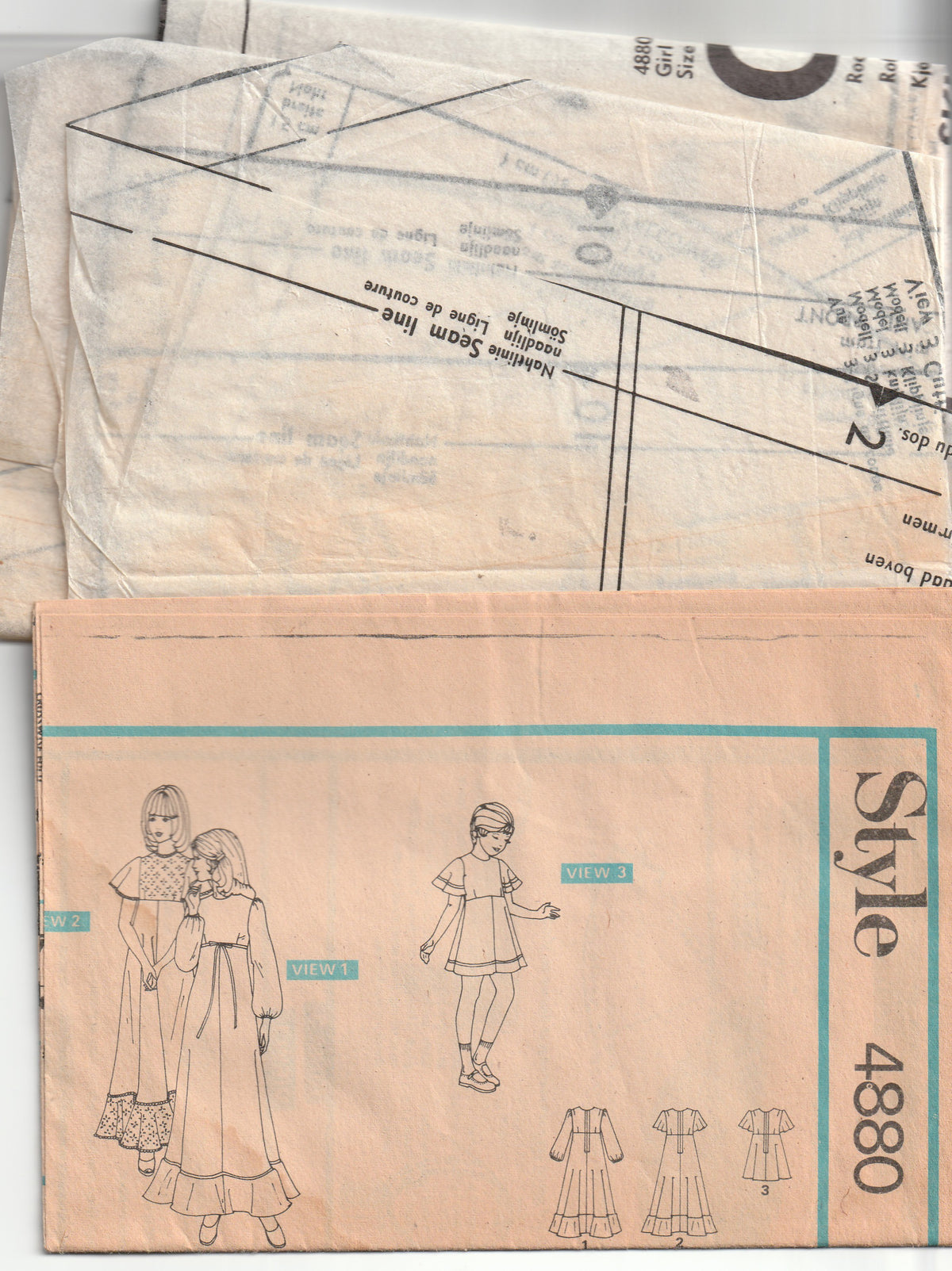 Style 2863 Girls RETRO Longline Tunic & Pants 1960s Vintage Paper ...