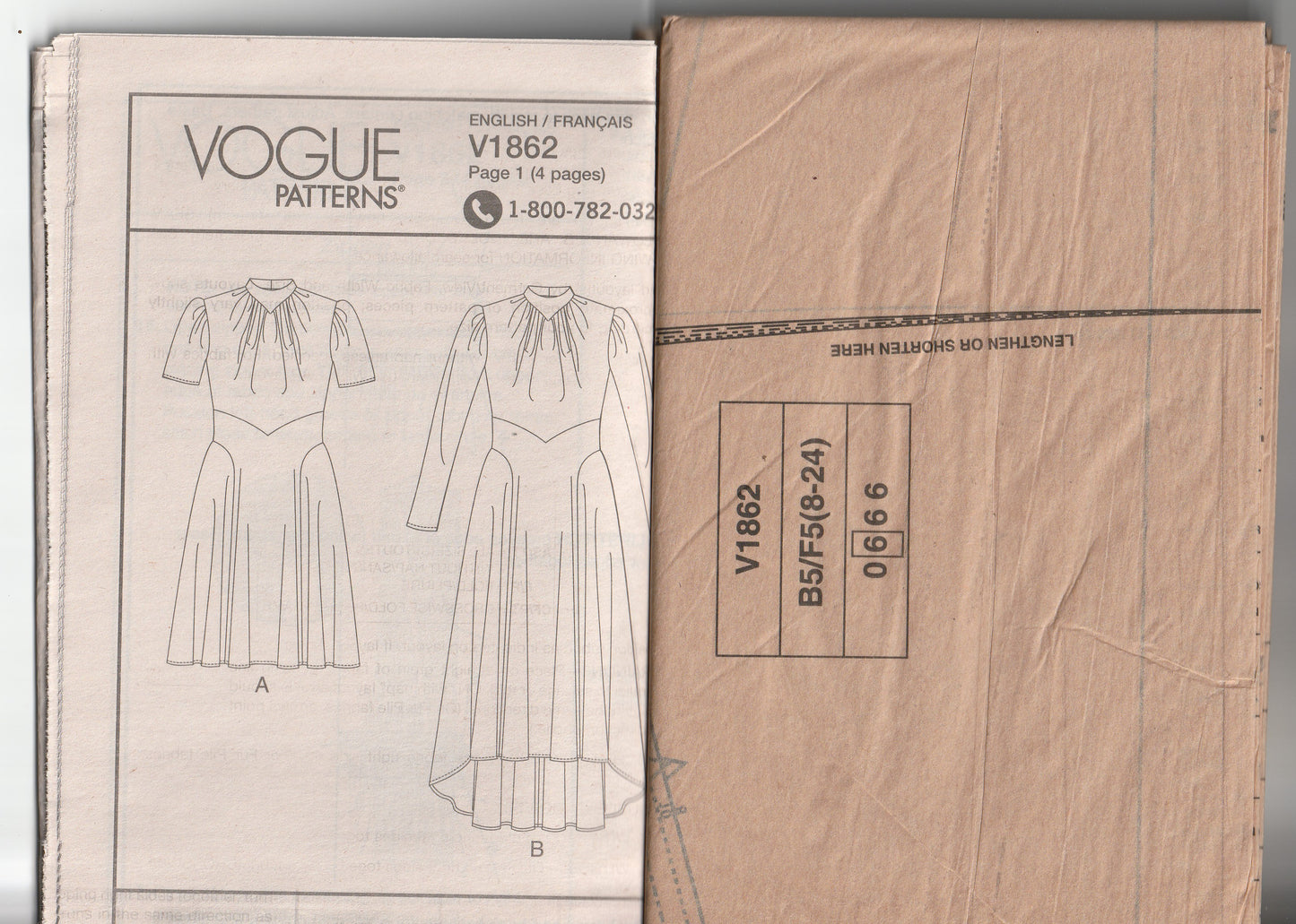 Vogue 1862 Womens Full Skirt Evening Dress with Nipped In Waist & Gathered Neckline Paper Sewing Pattern Size 8 - 24 UNCUT Factory Folded