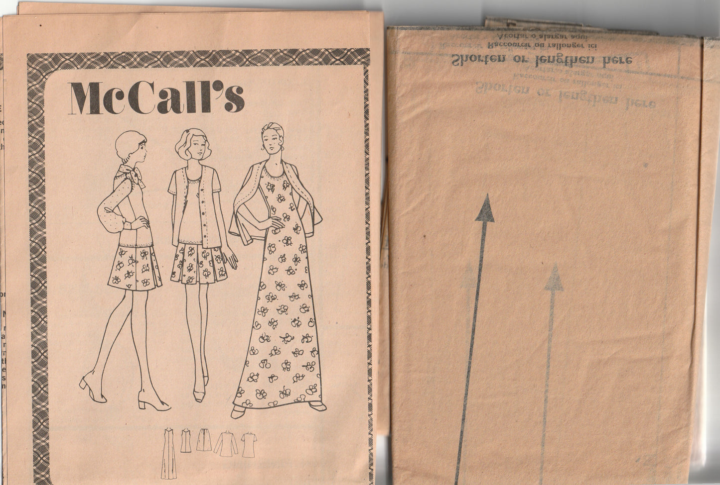 McCall's 3527 Womens Stretch Knit Maxi Dress Top Cardigan & Pleated Skirt 1970s Vintage Paper Sewing Pattern Size 10 Bust 32.5 Inches