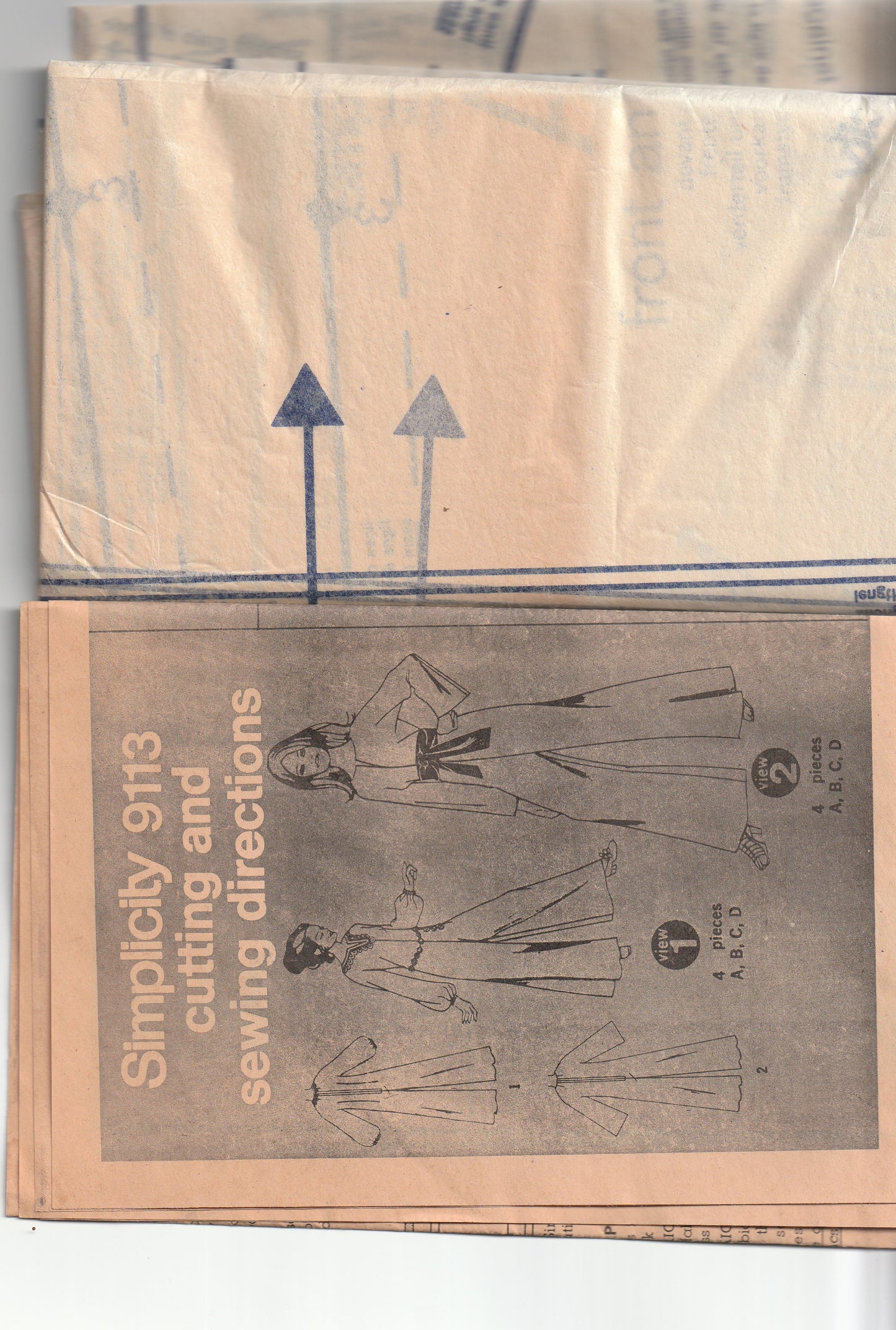 Simplicity 9113 Womens JIFFY Evening Palazzo Jumpsuits 1970s Vintage Paper Sewing Pattern Size 12 Bust 34 inches