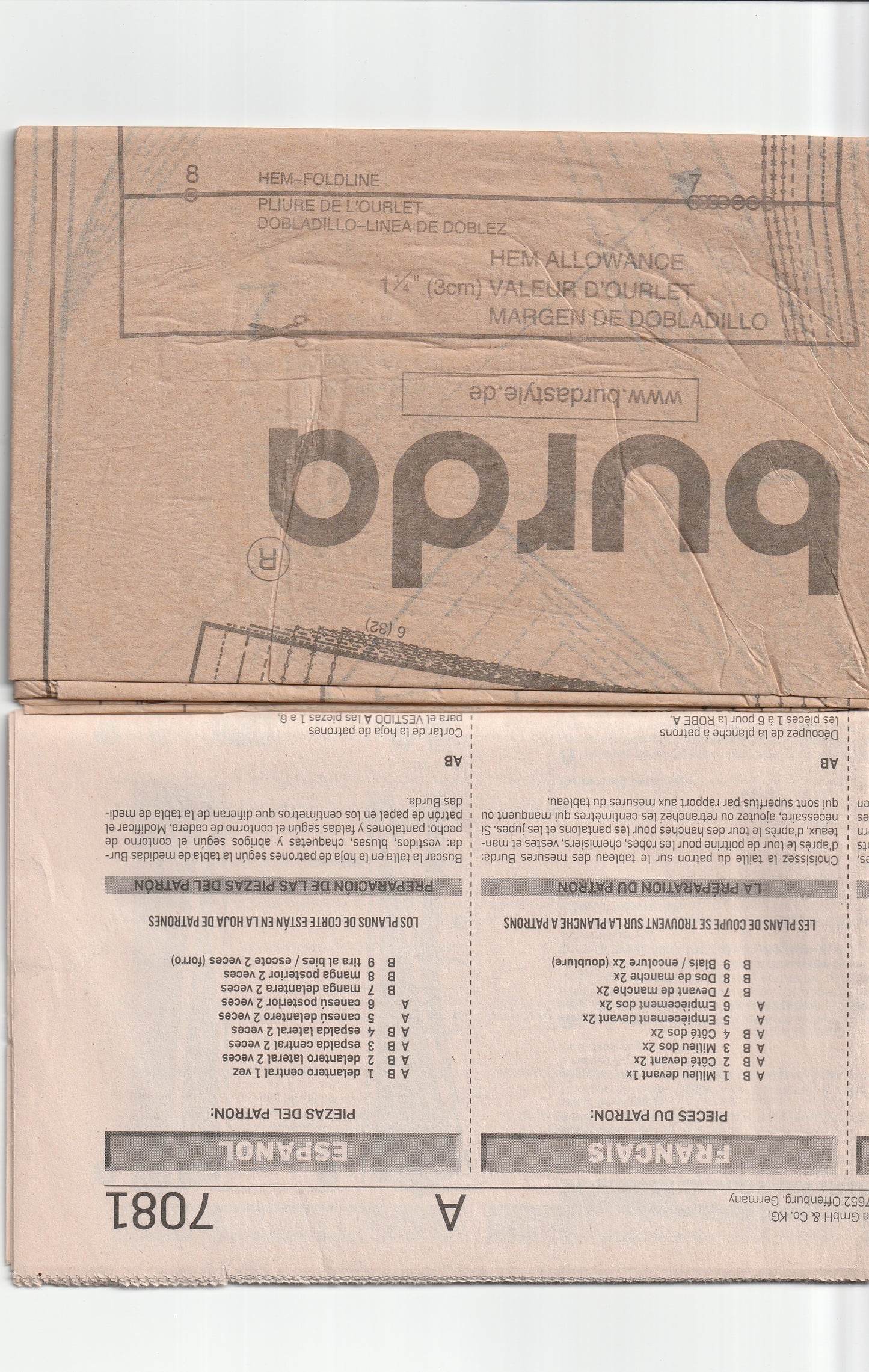 Burda Style 7081 Womens Panelled Square Neck Sheath Dress Out Of Print Paper Sewing Pattern Sizes 6 - 18 UNCUT Factory Folded