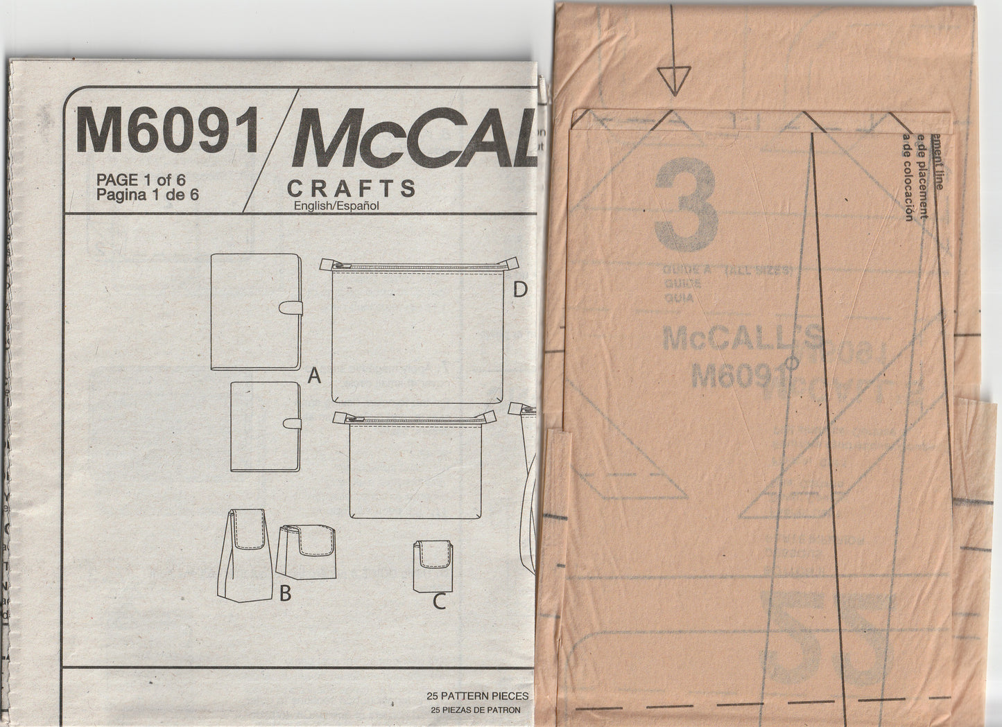 McCall's 6091 Laptop Cases & E Book Covers Out Of Print Paper Sewing Pattern UNCUT Factory Folded