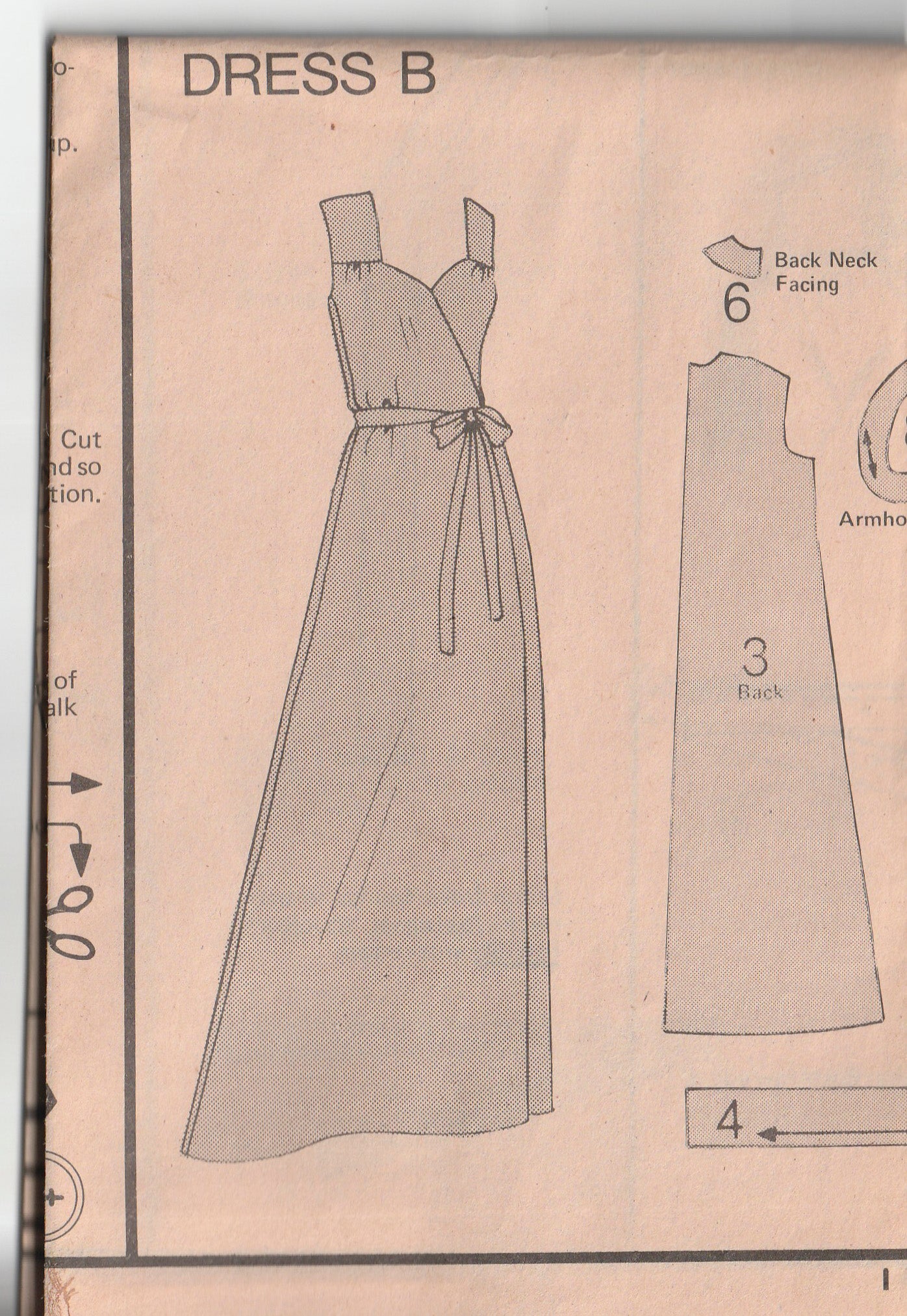 Very Easy Vogue 9654 Womens Half Size Wrap Dress with Gathered Yoke 1970s Vintage Paper Sewing Pattern Bust 39 inches
