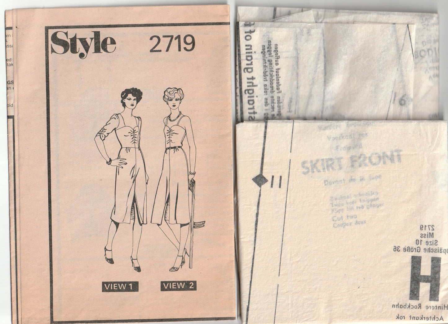 Style 2719 Womens Ruched Sweetheart Evening Dress 1970s Vintage Paper Sewing Pattern Size 10 Bust 32.5 Inches