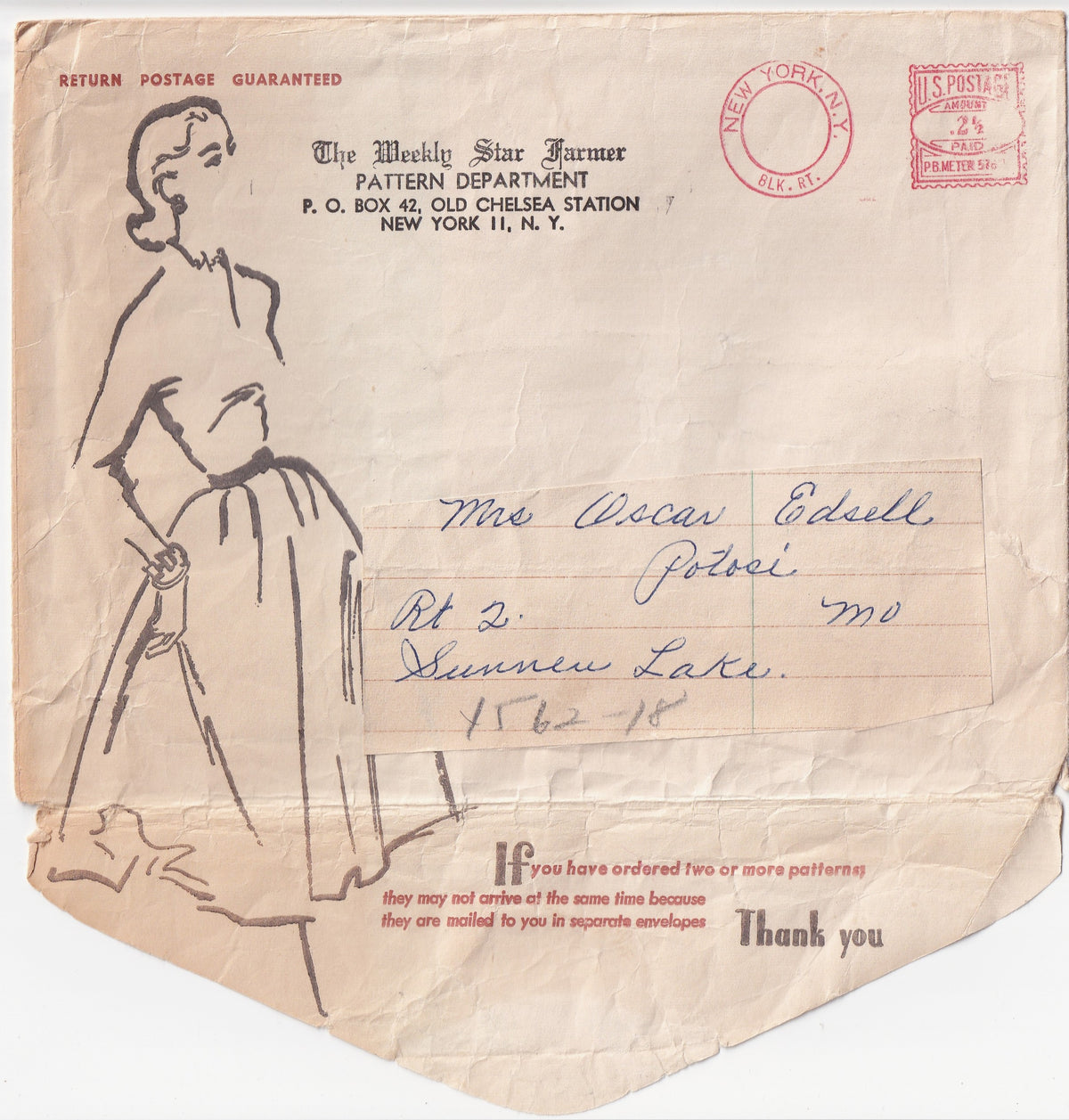 Mail Order 4562 Womens Square Neck Sheath Dress with Button Trim 1950s Vintage Paper Sewing Pattern Bust 38 Inches