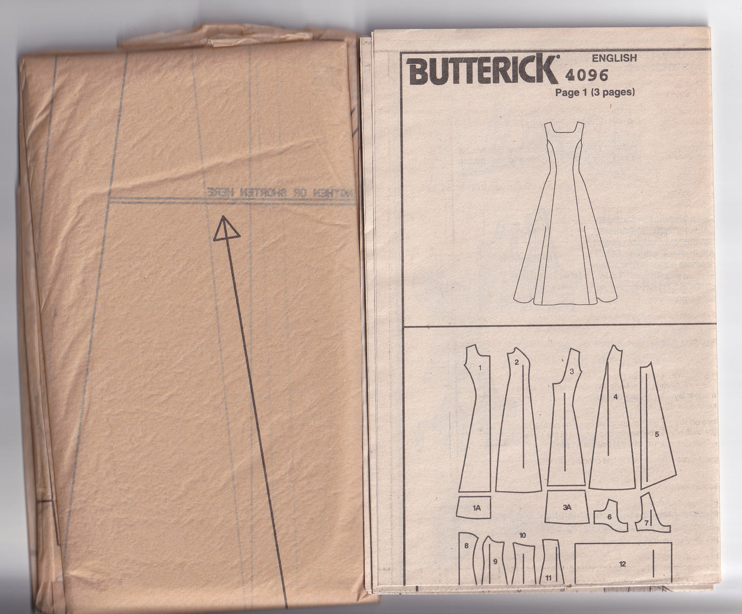 Butterick 4096 Womens Lined Princess Evening Formal or Bridesmaids Dresses Out Of Print Paper Sewing Pattern Size 6 - 10 UNCUT Factory Folded