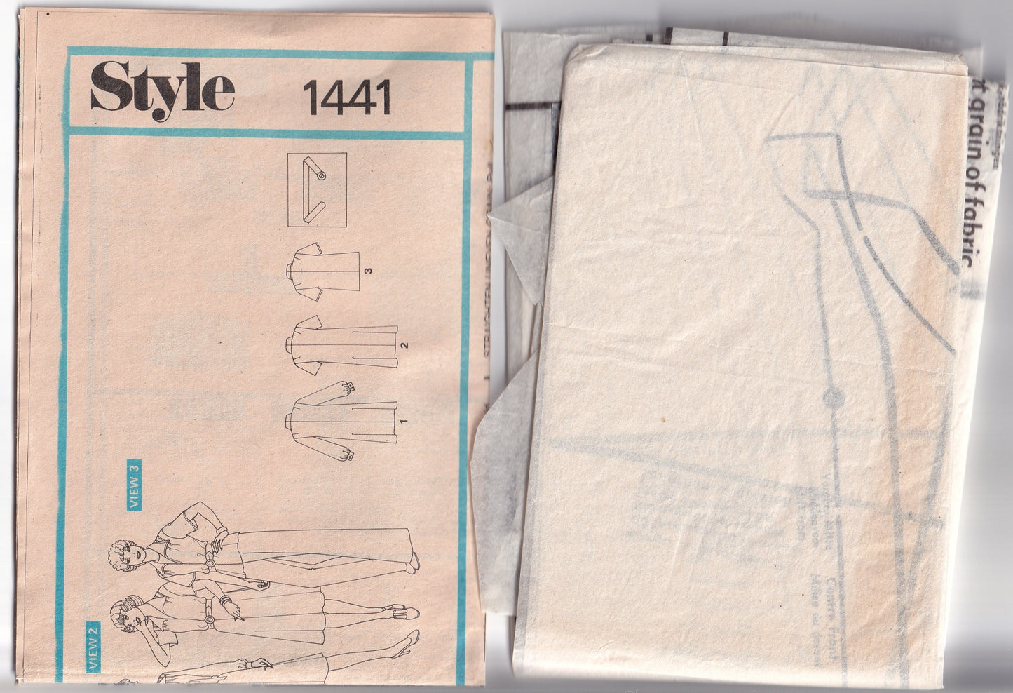 Style 1441 Womens Wide Collar Shirtdress & Tunic Top 1970s Vintage Paper Sewing Pattern Size 12 Bust 34 inches