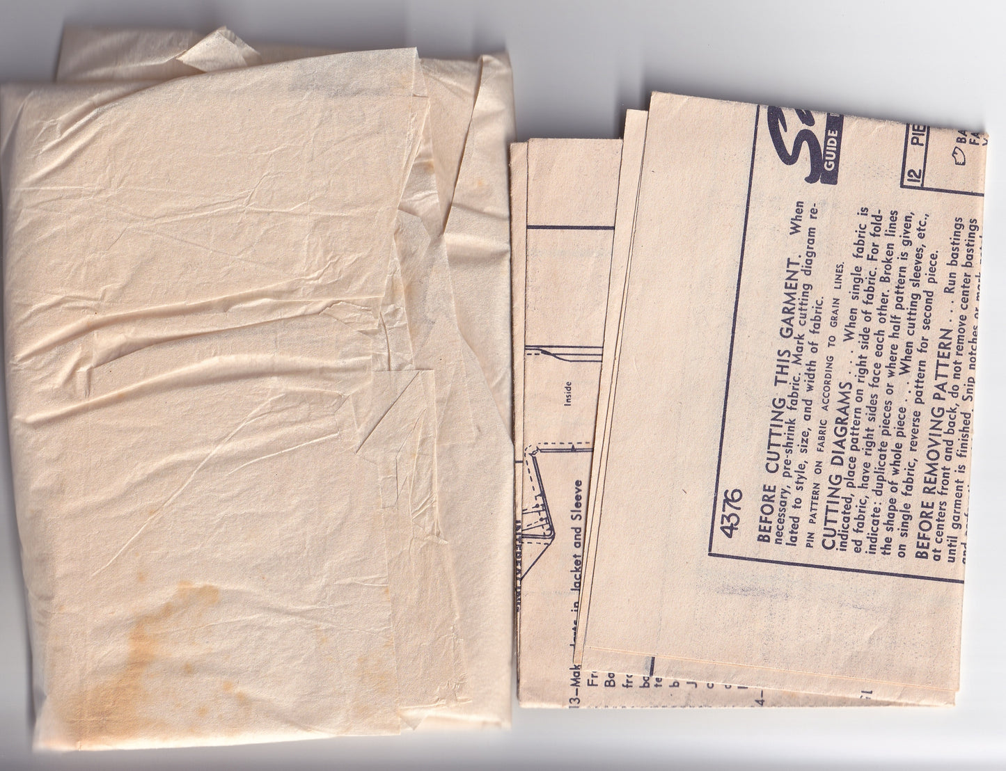 Simplicity 4376 Womens or Teen Girls Box Jackets in 3 Styles 1950s Vintage Sewing Pattern Bust 30 inches