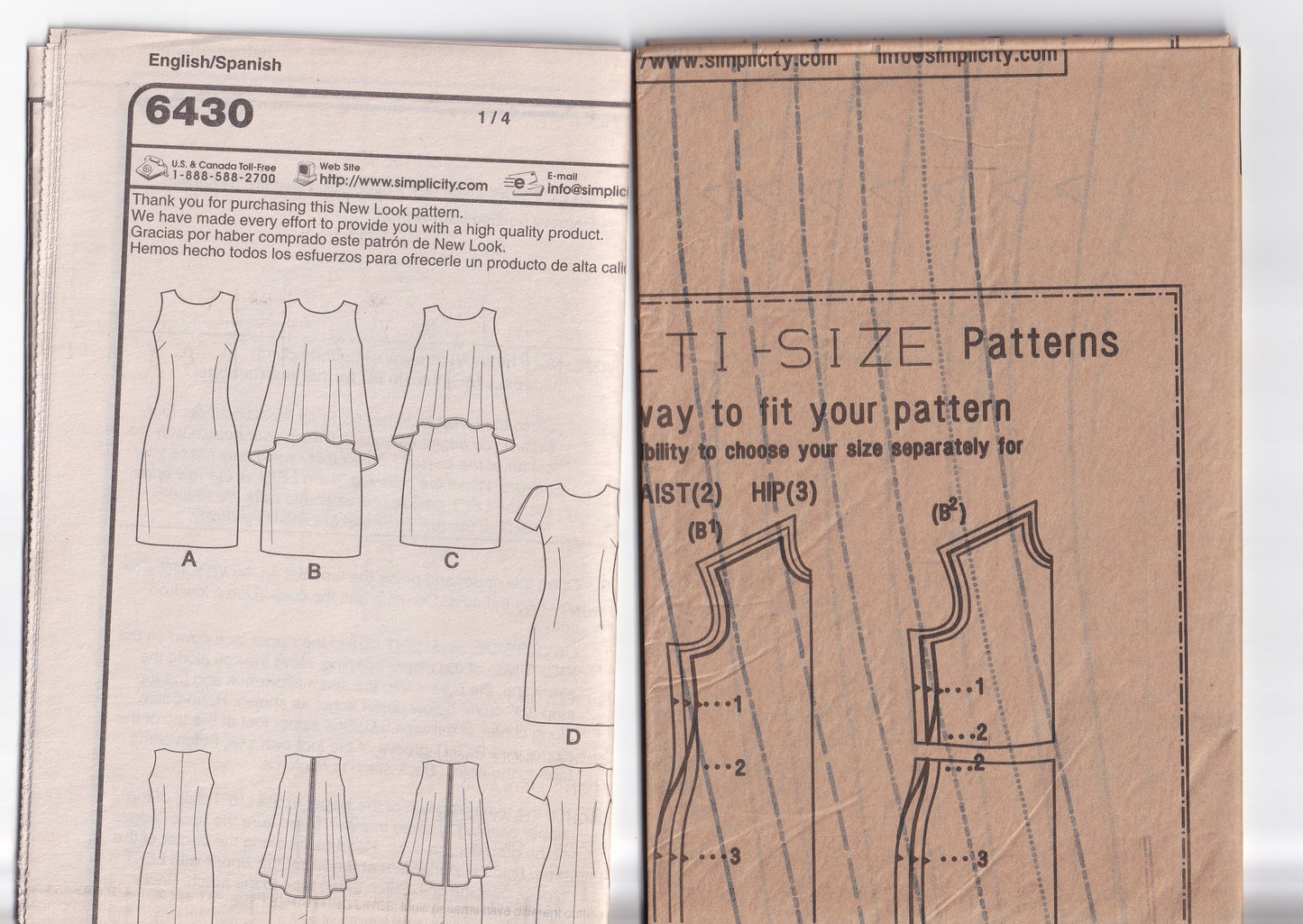 New Look 6430 Womens Evening Sheath Dress with Optional Sheer Overbodice Out Of Print Sewing Pattern Size 8 - 18 UNCUT Factory Folded