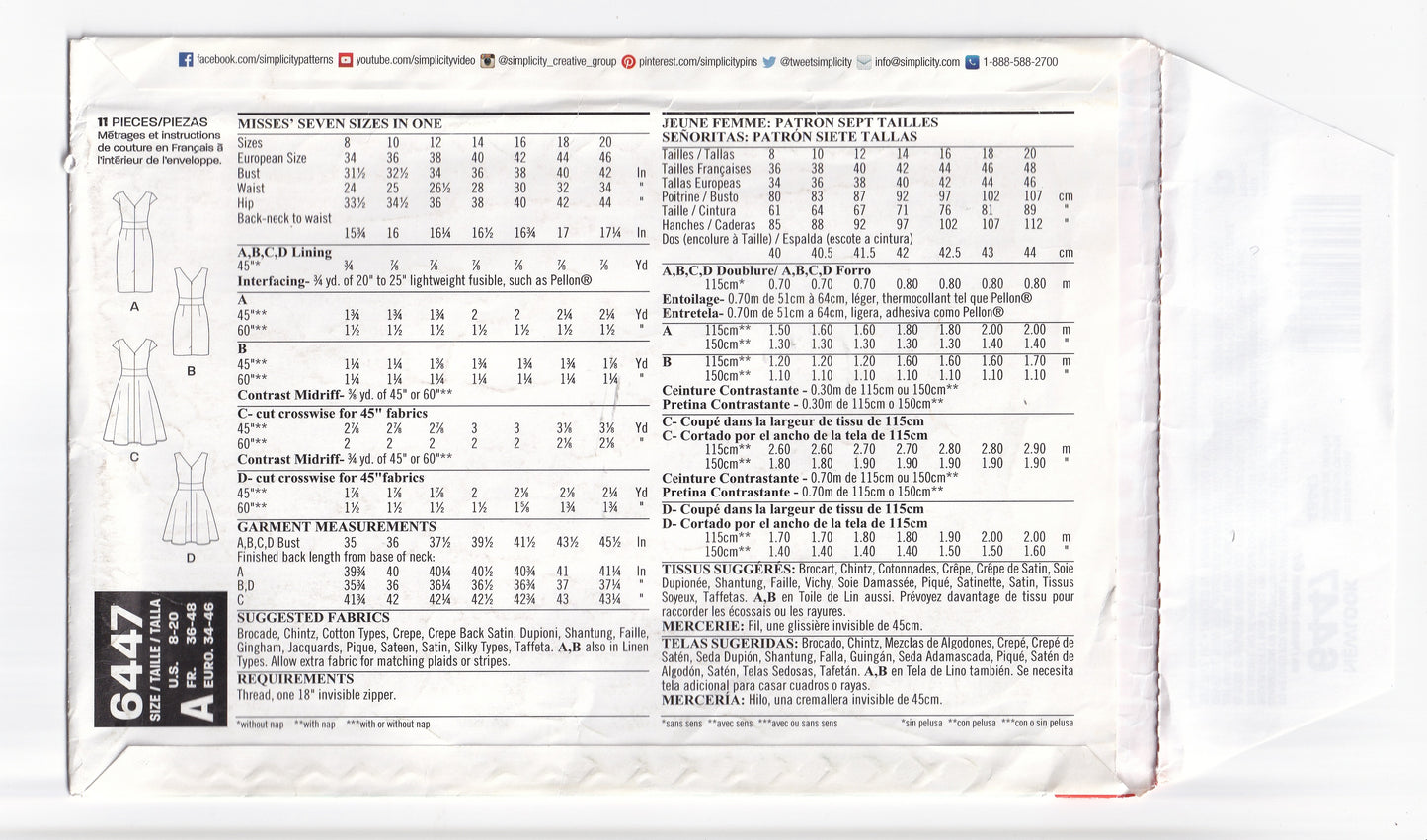 New Look 6447 Womens Fit & Flared Dress with Shaped Midriff Panel Out Of Print Paper Sewing Pattern Size 8 - 20 UNCUT Factory Folded