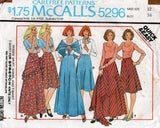 McCall's 5296 Womens T Shirt Bias Skirts & Shawl 1970s Vintage Sewing Pattern Size 12 Bust 34 inches