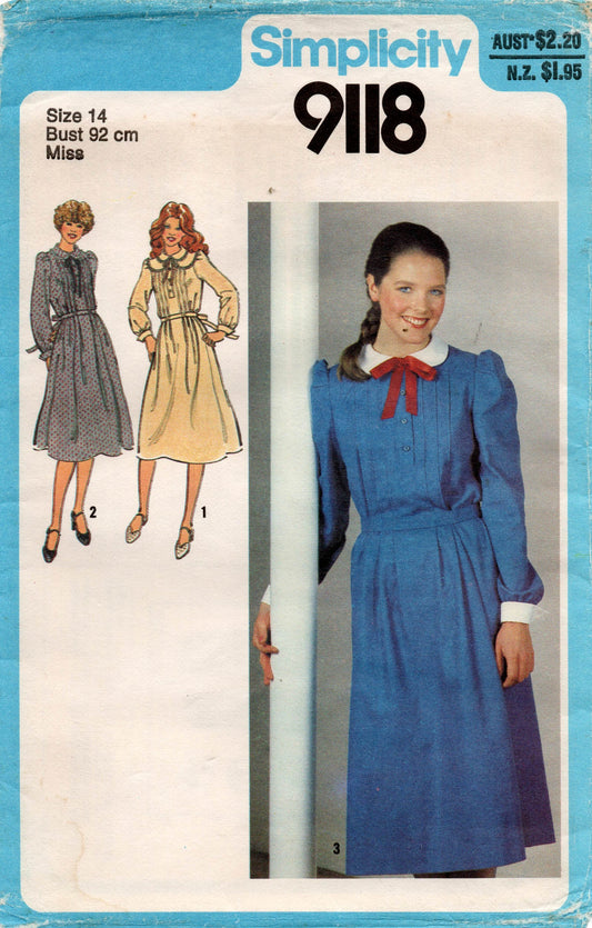 simplicity 9118 70s dress