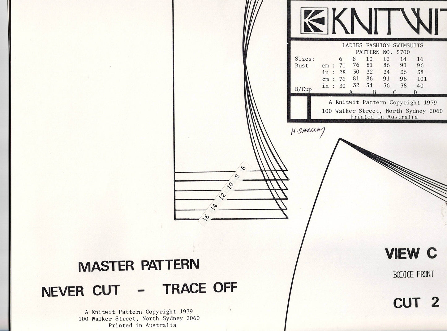 Knitwit 5700 Womens One Piece Stretch Swimsuits 1970s Vintage Sewing Pattern Sizes 6 - 16 UNCUT Factory Folded