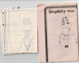 Simplicity 9535 JIFFY Womens Strapless Dress or Top 1980s Vintage Sewing Pattern Size 10 Bust 32 1/2 inches