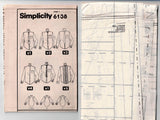 Simplicity 6138 HENRY GRETHEL Mens Shirts with Collar Variations 1980s Vintage Sewing Pattern Size 42 UNCUT Factory Folded