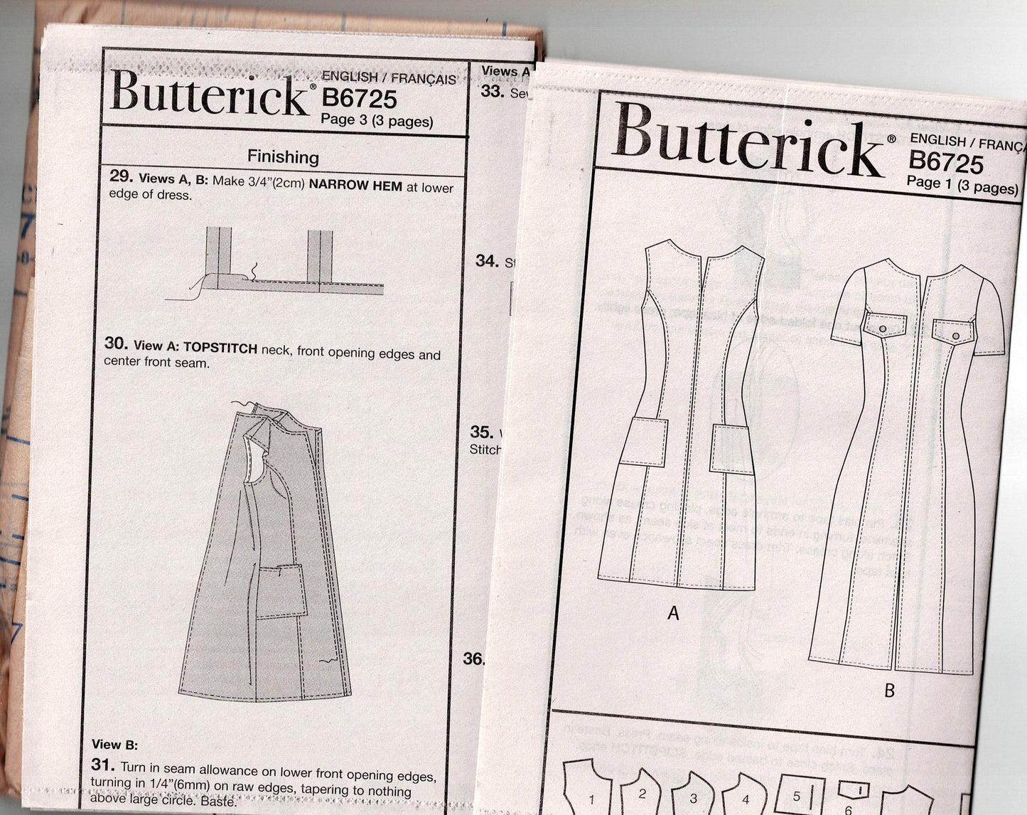 Butterick 6725 Womens Princess Dress with Fitted Bust Cup Sizes Out Of Print Sewing Pattern Size 6 - 22 UNCUT Factory Folded