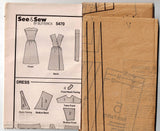 Butterick See & Sew 5470 Womens Back Wrap Sundress 1980s Vintage Sewing Pattern Size 12 - 16 UNCUT Factory Folded