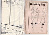 Simplicity 5922 Womens Casual Dress Jumpsuit & Romper 1980s Vintage Sewing Pattern Size 8 - 12 or 10 - 14