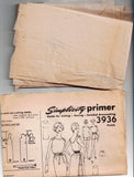 Simplicity 3936 Womens Slim Dress Tunic Top & Shorts 1960s Vintage Sewing Pattern Size 14 Bust 34 Inches