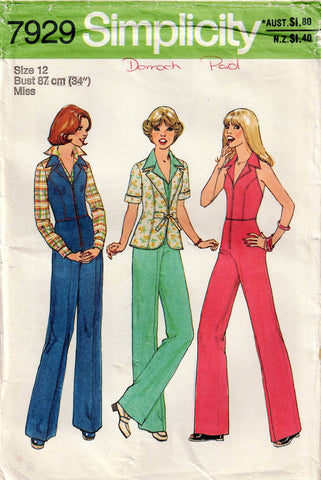 Simplicity 6058 Boys Stretch Body Shirt Jeans & Bell Bottom Pants 1970