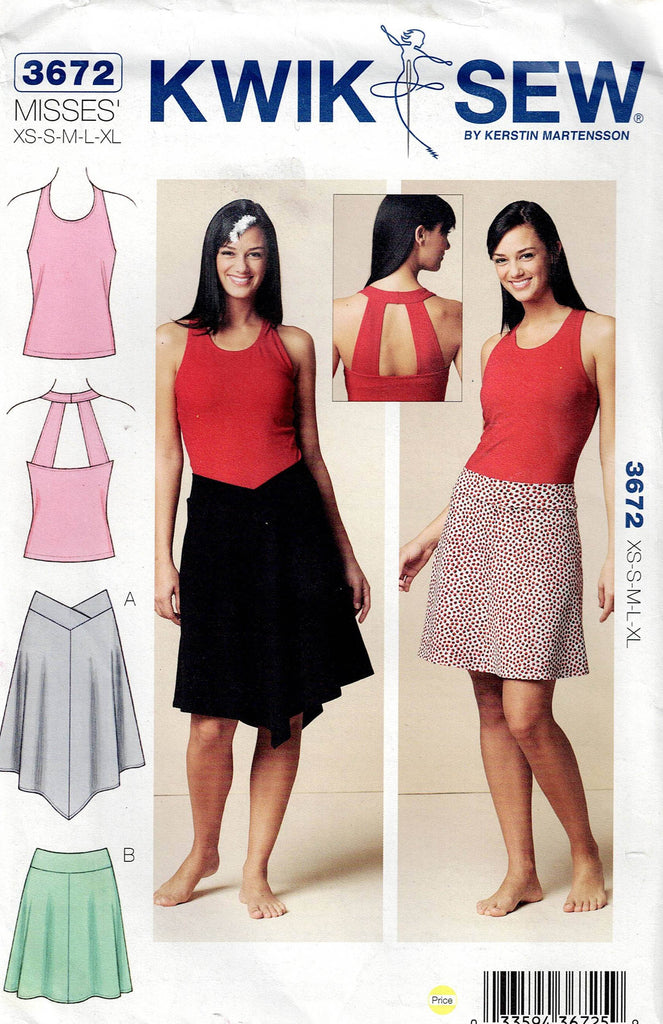 Kwik Sew 3418 Misses Knit Top and Tunic Sewing Pattern Sleeveless