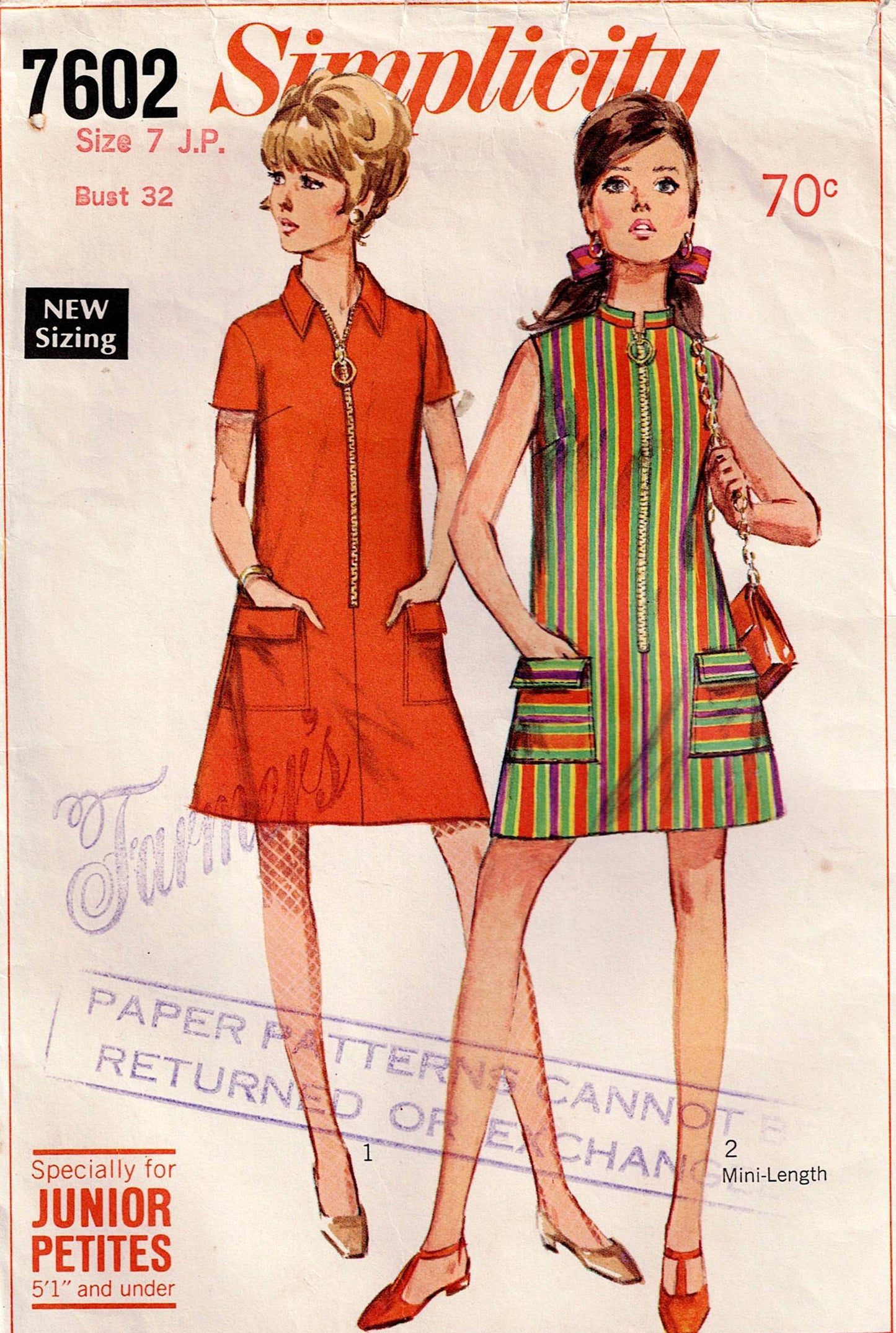 Shift Dress Sewing Pattern 1960s A Line Mini Dress Simplicity 5042