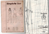 Simplicity 6854 Womens Crop Tops Pants Shorts & Skirt 1980s Vintage Sewing Pattern Size 12 - 16 UNCUT Factory Folded
